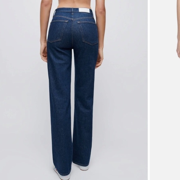 Re/Done- NWT Rigid Like 90s High Rise Loose Dark Denim Jeans - Picture 2 of 9